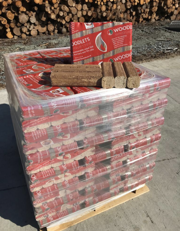 full pallet wood briquettes