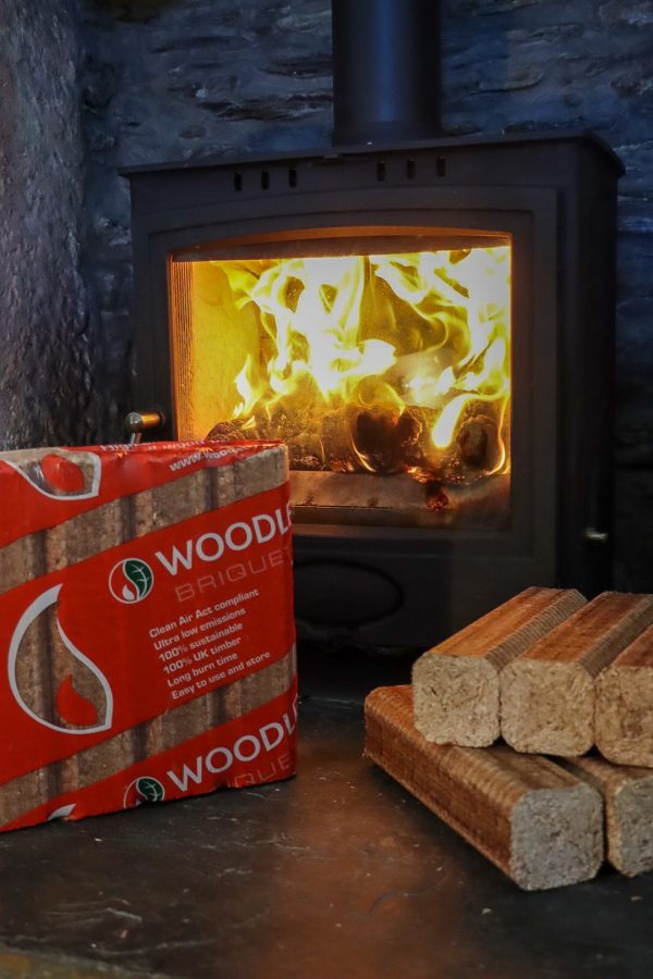 Woodlets Briquettes by the fire